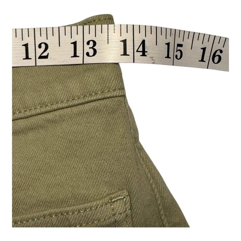 J. Crew‎ High Rise Utility Shorts Size 2 (25) Khaki Green Cotton Blend NWT